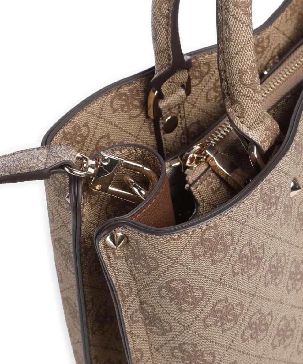 Meridian Handtasche Lederimitat hellbraun