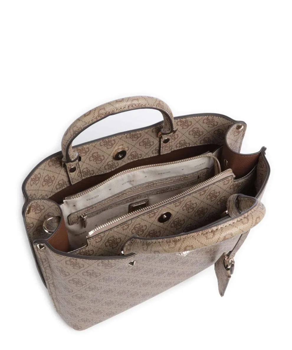 Meridian Handtasche Lederimitat hellbraun