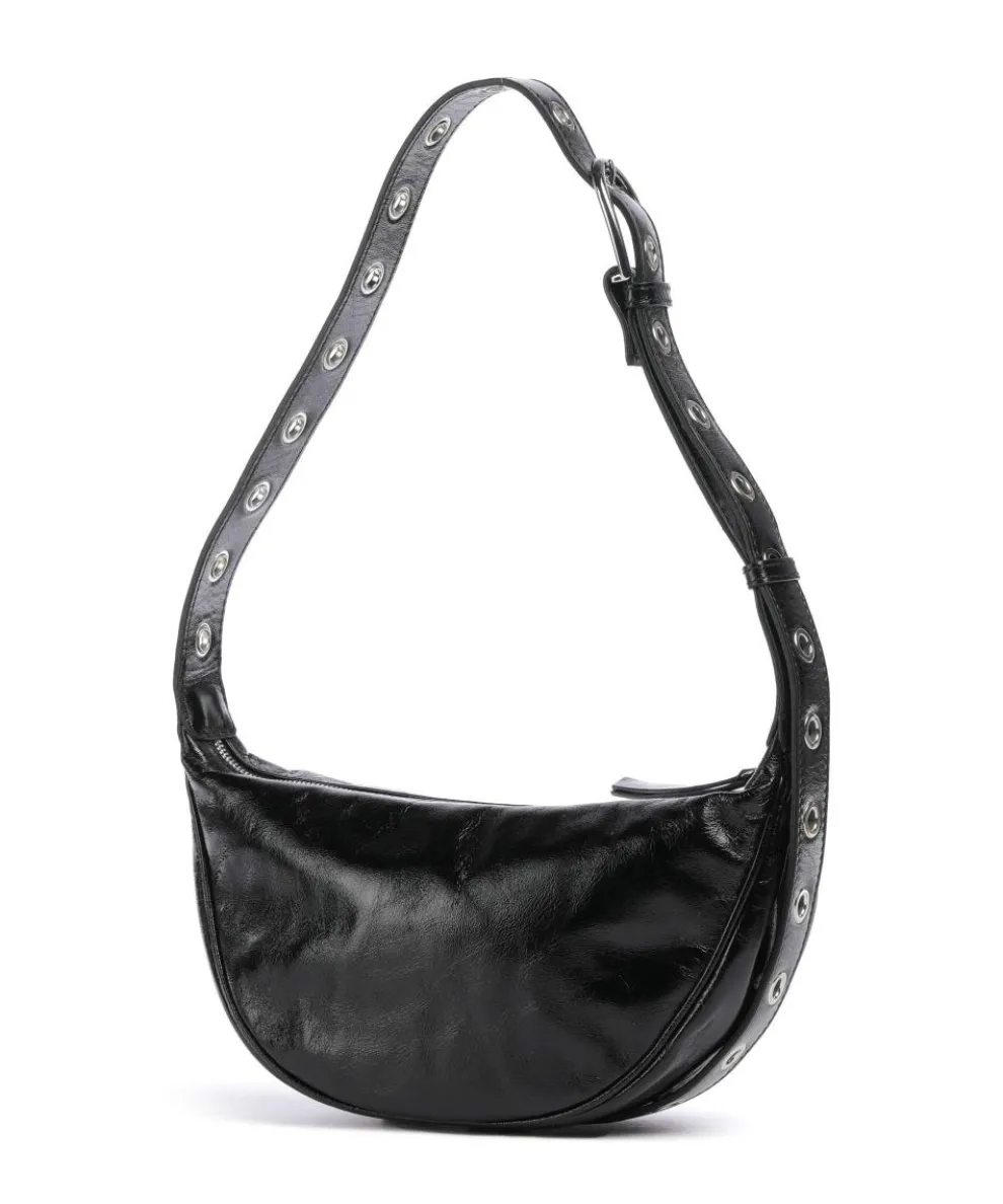Alias Soft By My Side Schultertasche fein genarbtes Rindsleder schwarz
