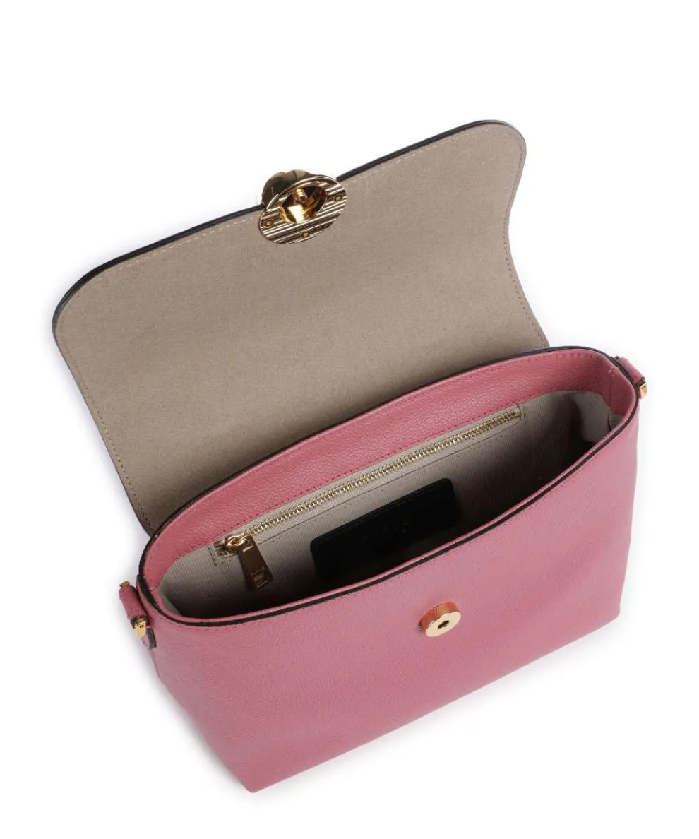 Moonlight S Handtasche genarbtes Leder pink