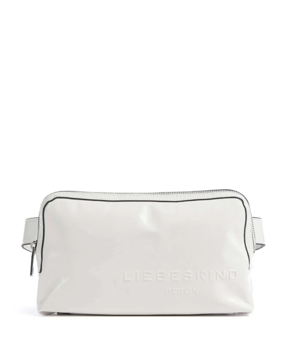 Elvira Paper Touch Crinkle Gürteltasche fein genarbtes Leder weiß