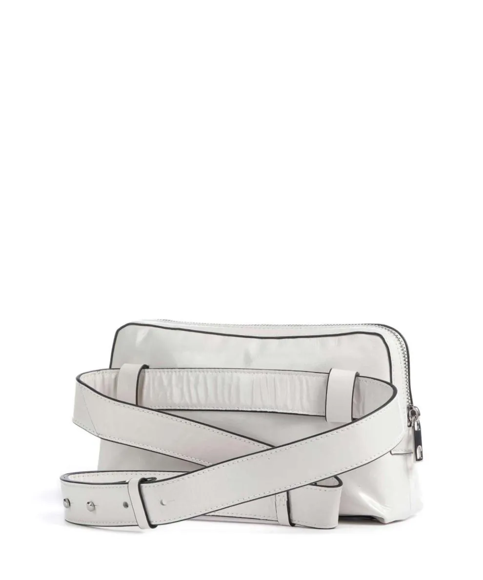 Elvira Paper Touch Crinkle Gürteltasche fein genarbtes Leder weiß