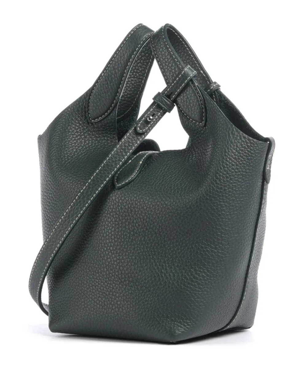 Play Small Umhängetasche genarbtes Rindsleder dunkelgrün