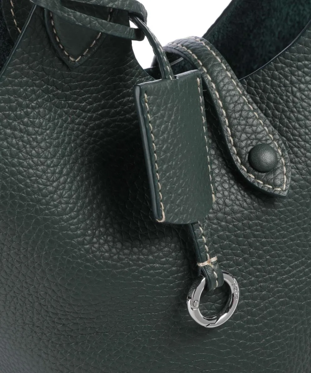 Play Small Umhängetasche genarbtes Rindsleder dunkelgrün