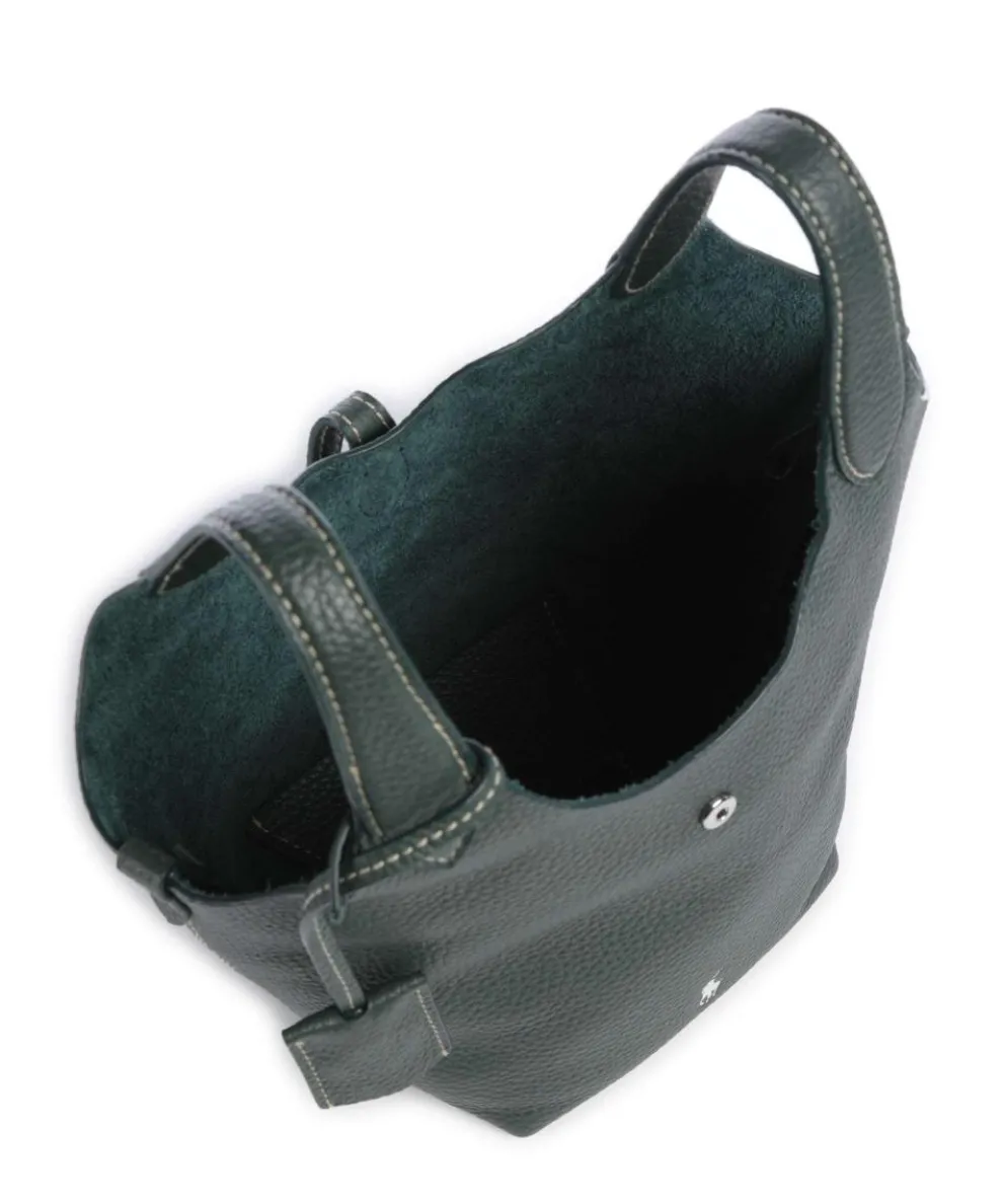 Play Small Umhängetasche genarbtes Rindsleder dunkelgrün