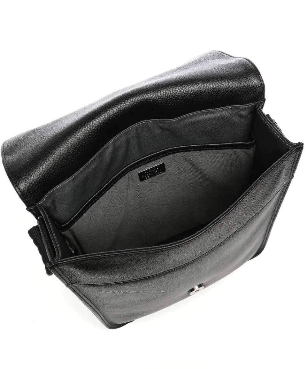 Milano Umhängetasche genarbtes Rindsleder schwarz