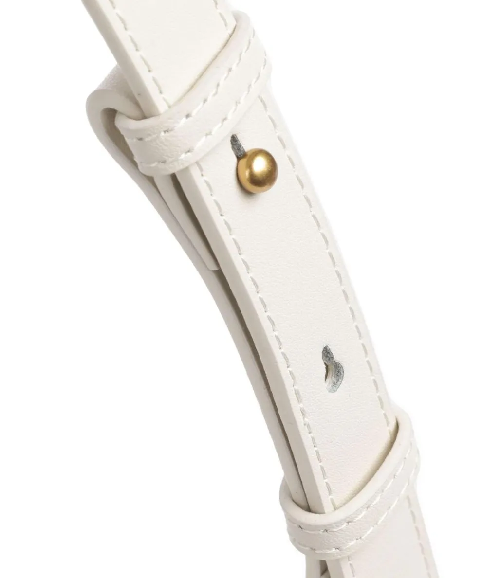 Half Moon Mini Schultertasche fein genarbtes Rindsleder elfenbein