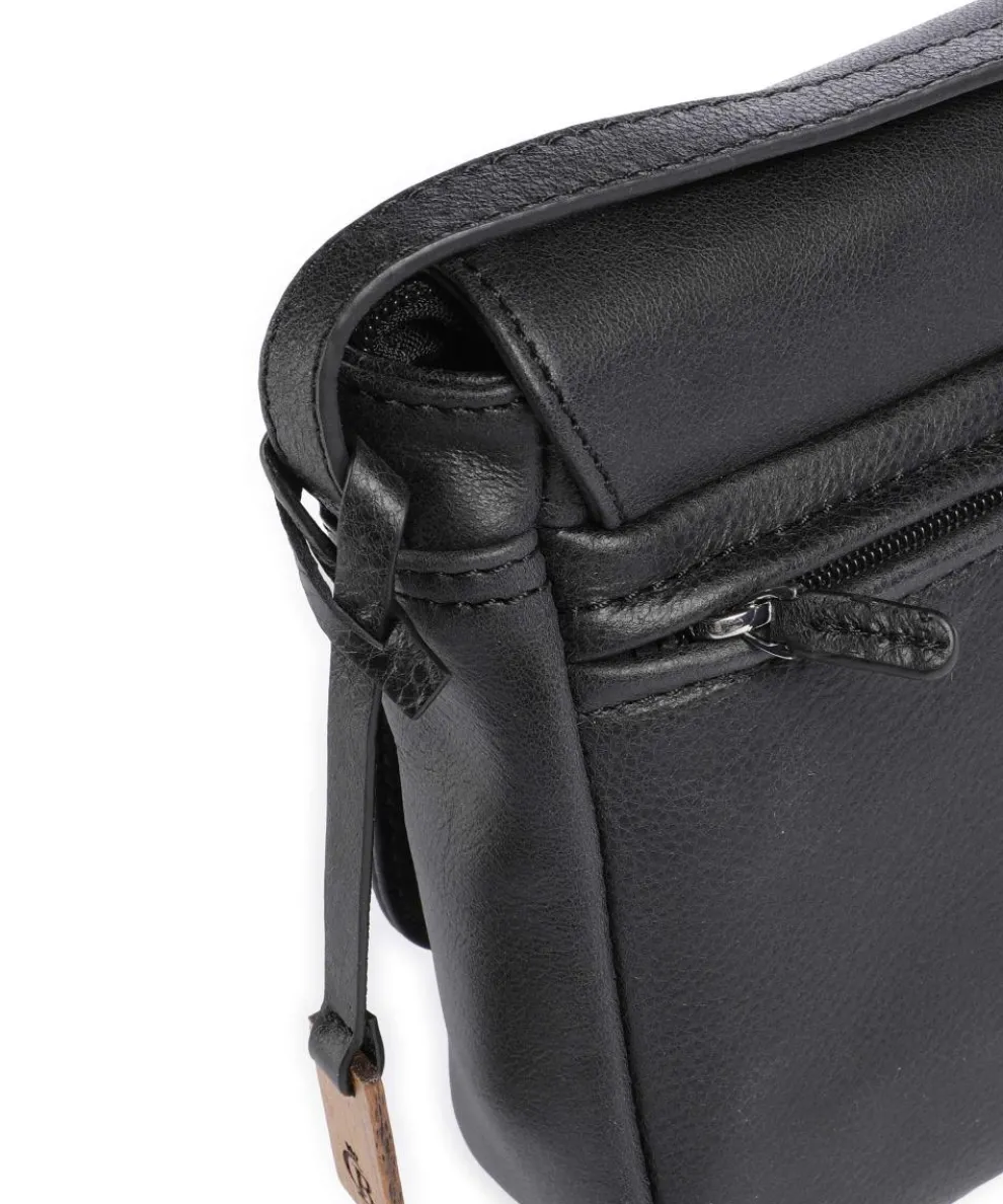 Carisma Umhängetasche genarbtes Rindsleder schwarz