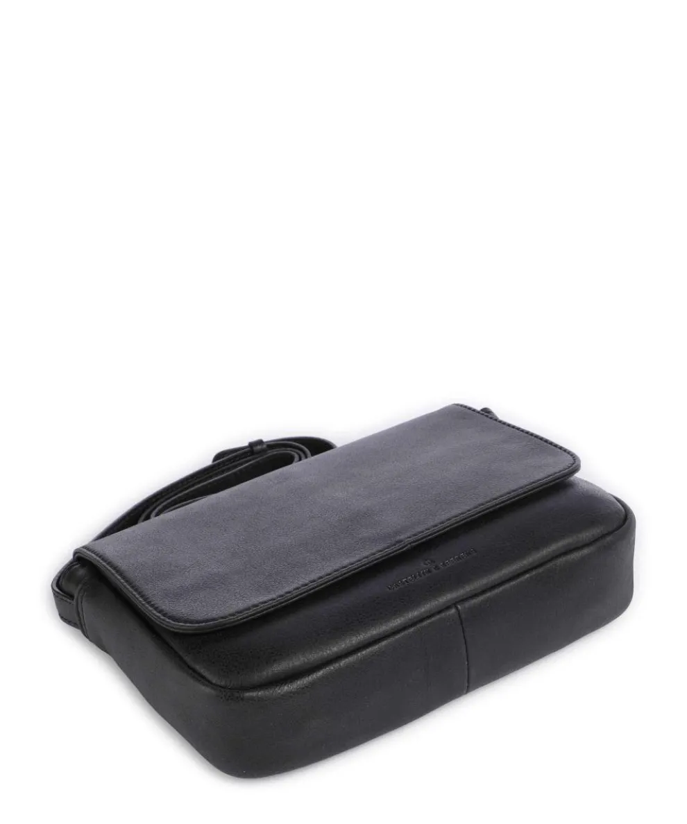 Carisma Umhängetasche genarbtes Rindsleder schwarz