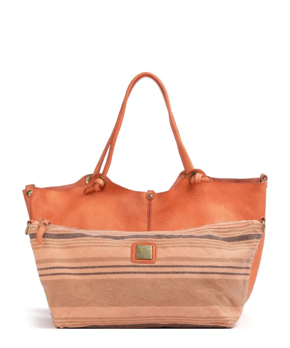 Shopper fein genarbtes Rindsleder orange