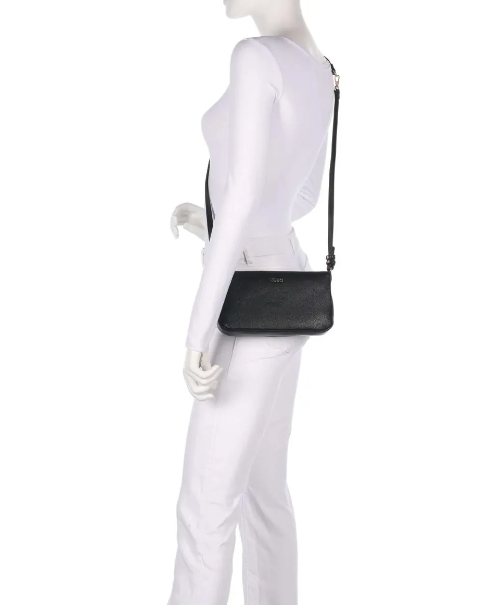 Caliwen Mini Schultertasche Lederimitat schwarz