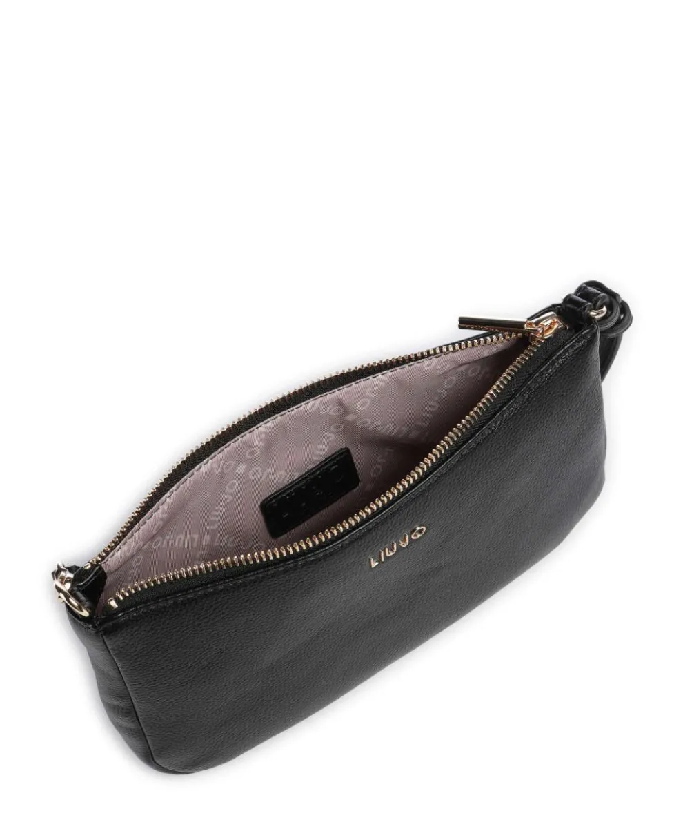 Caliwen Mini Schultertasche Lederimitat schwarz