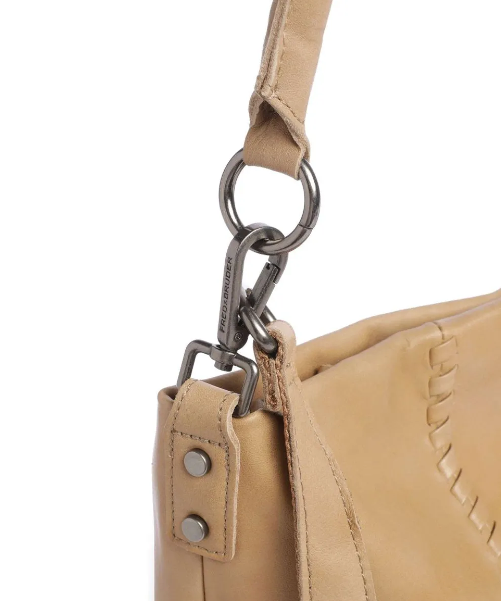 Calm Beuteltasche genarbtes Rindsleder hellbraun