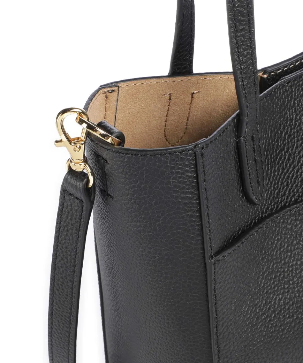 Cameryn Small Handtasche genarbtes Rindsleder schwarz