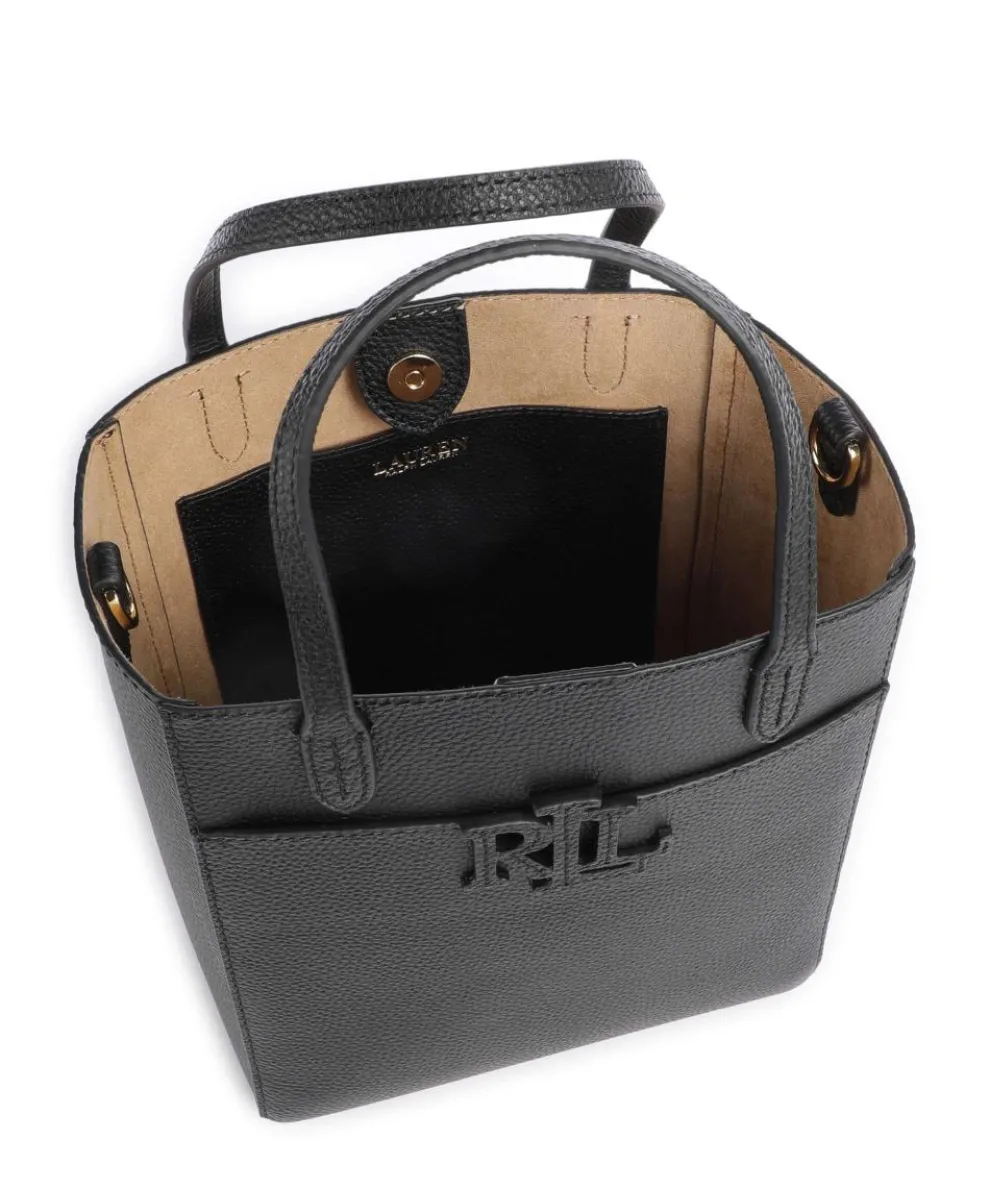 Cameryn Small Handtasche genarbtes Rindsleder schwarz