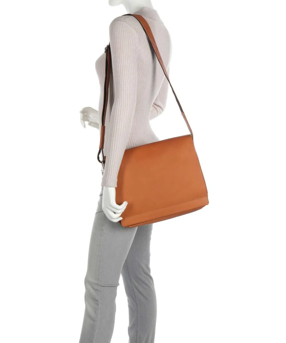 Campo Kuriertasche fein genarbtes Leder cognac