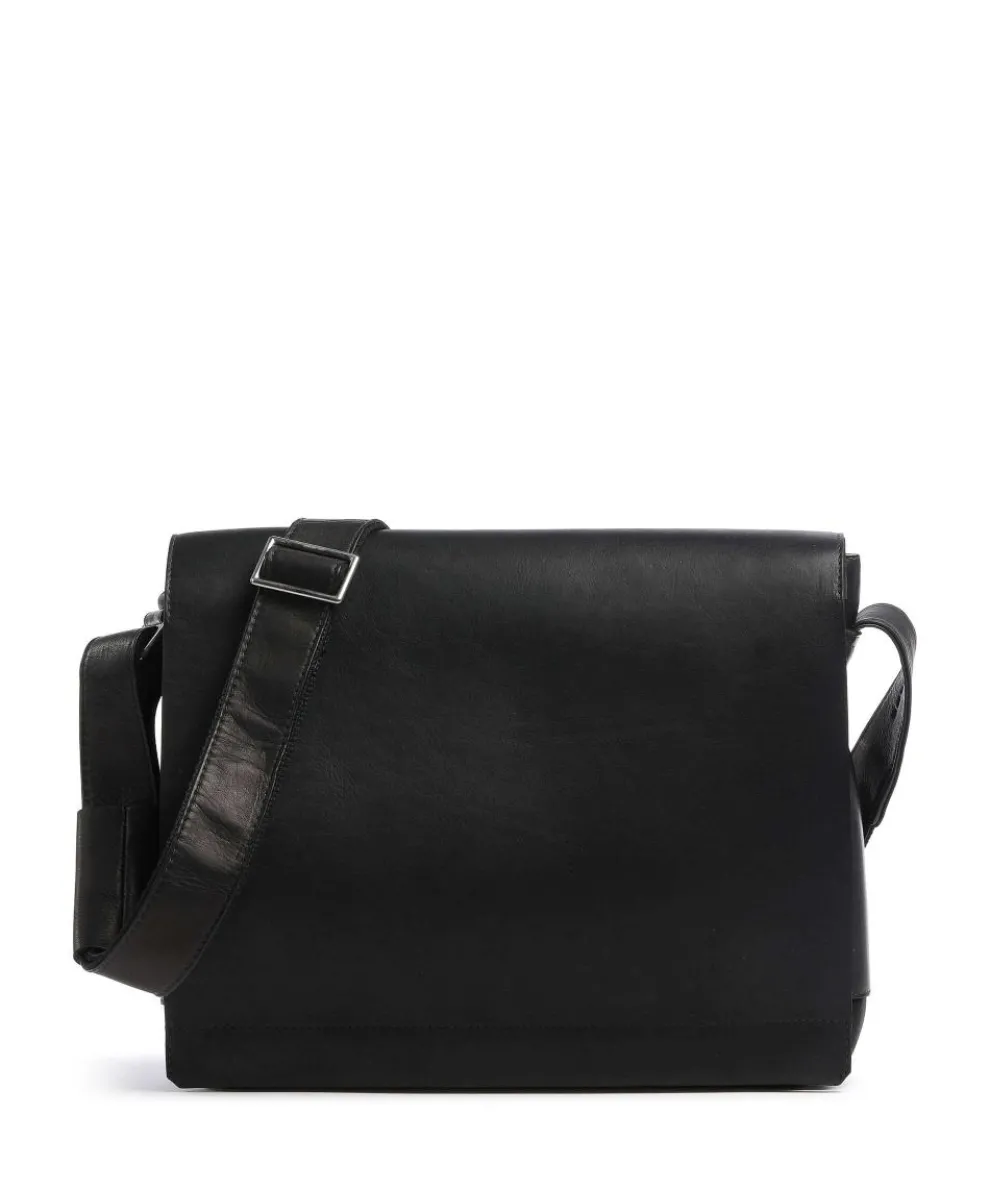 Campo Kuriertasche fein genarbtes Leder schwarz