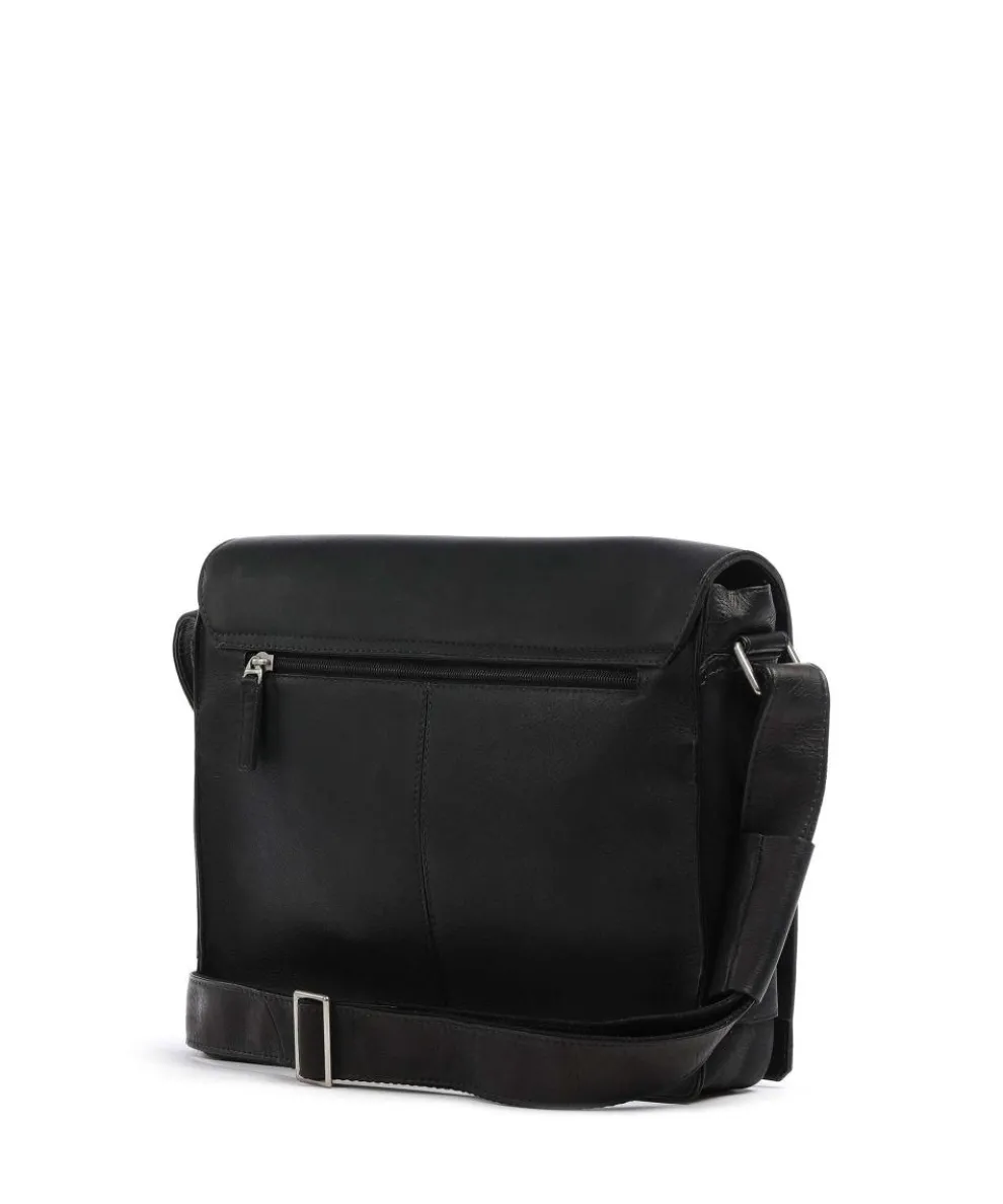 Campo Kuriertasche fein genarbtes Leder schwarz