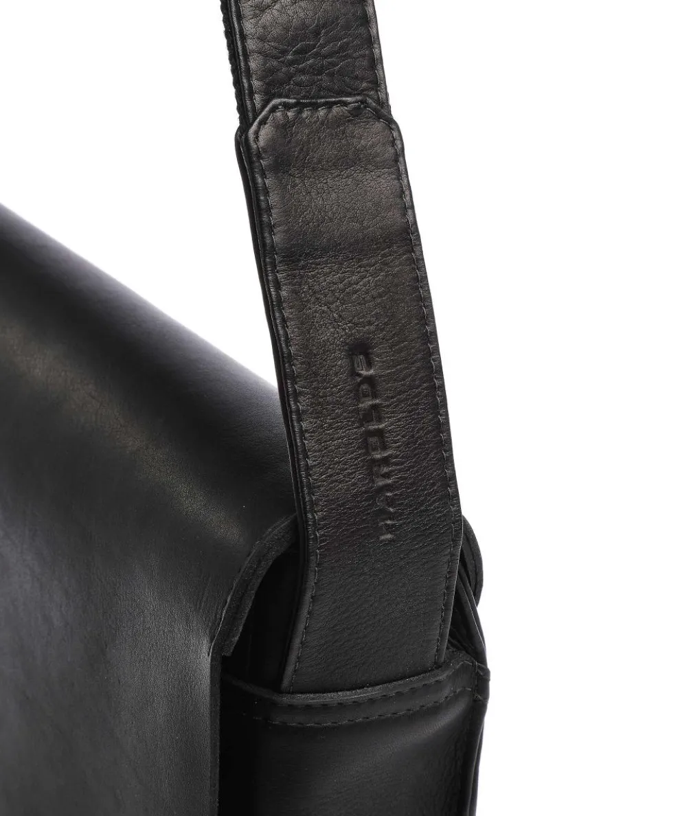 Campo Kuriertasche fein genarbtes Leder schwarz