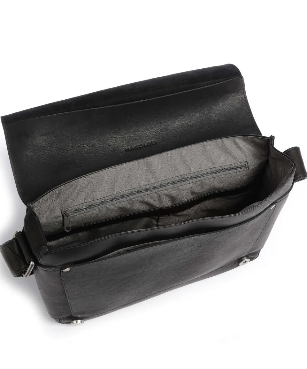 Campo Kuriertasche fein genarbtes Leder schwarz