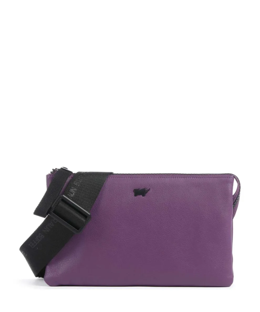 Capri RFID Umhängetasche weiches Rindsleder violett