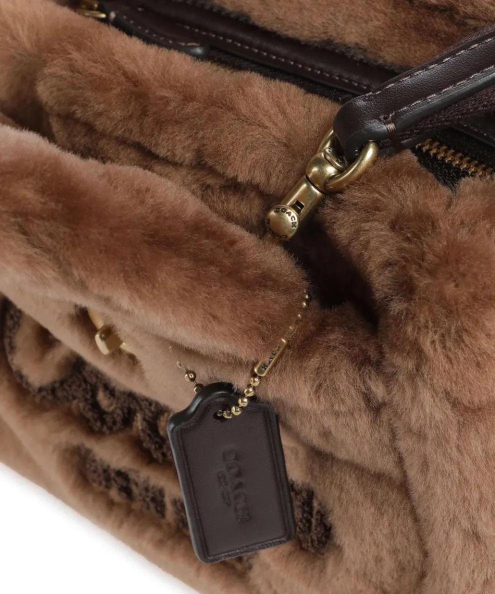 Cargo Shearling 20 Umhängetasche Fell braun