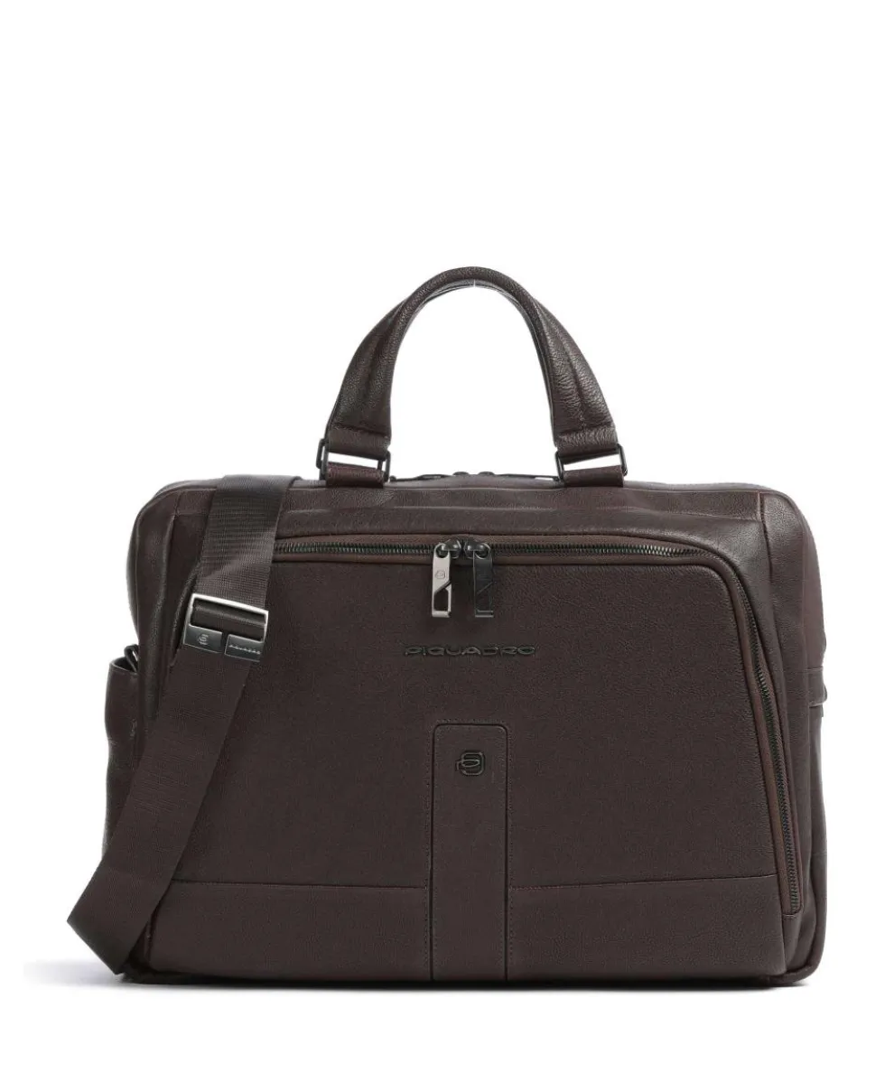 Carl 13 Aktentasche 14″ genarbtes Rindsleder dunkelbraun