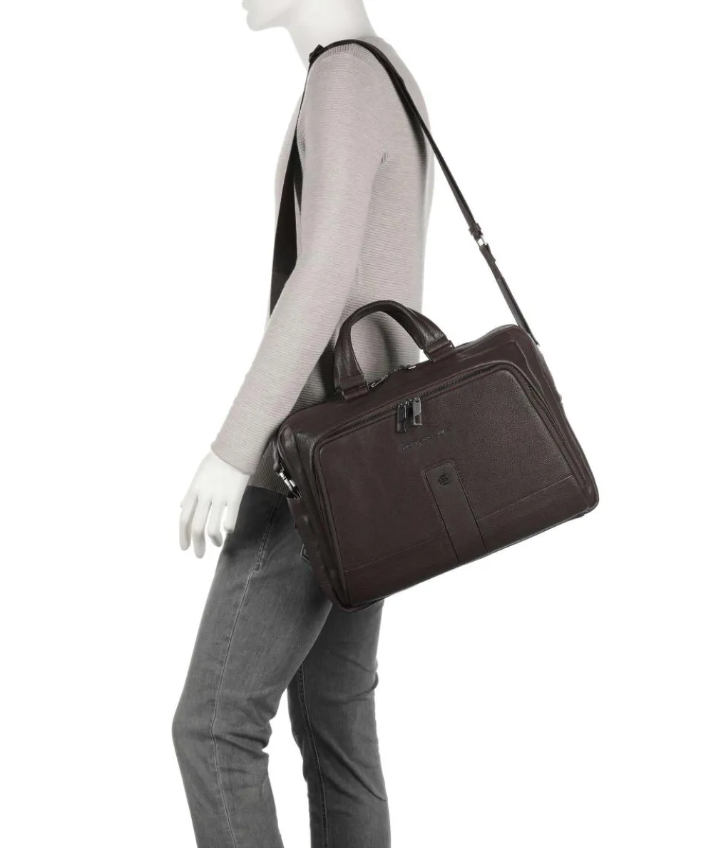 Carl 13 Aktentasche 14″ genarbtes Rindsleder dunkelbraun