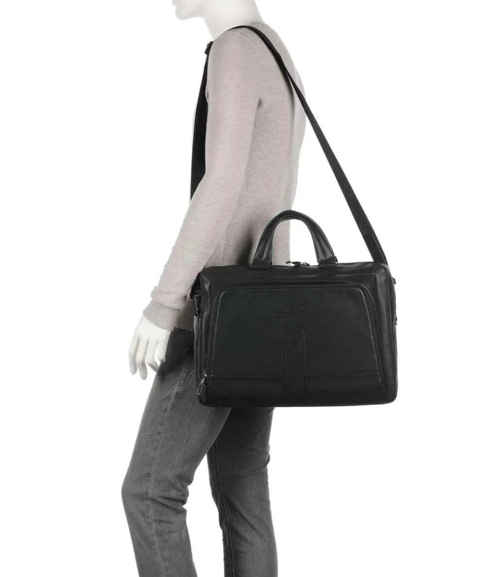 Carl 13 Aktentasche 14″ genarbtes Rindsleder schwarz