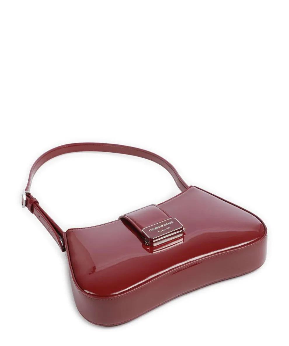 Cassandra Schultertasche Lederimitat dunkelrot