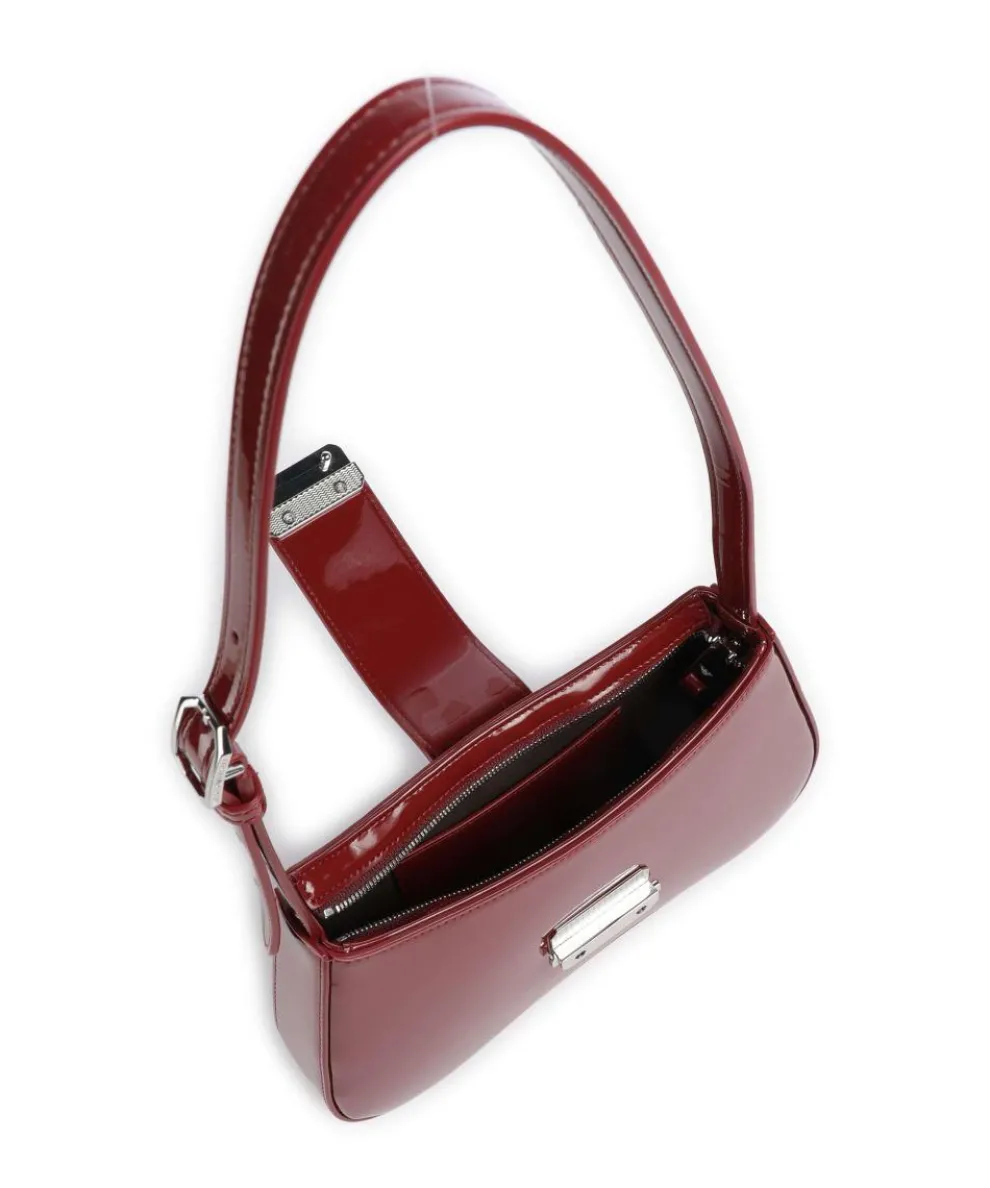 Cassandra Schultertasche Lederimitat dunkelrot