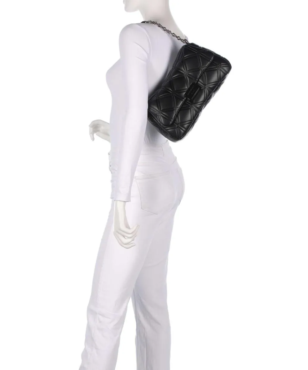 Cassandra Schultertasche Lederimitat schwarz