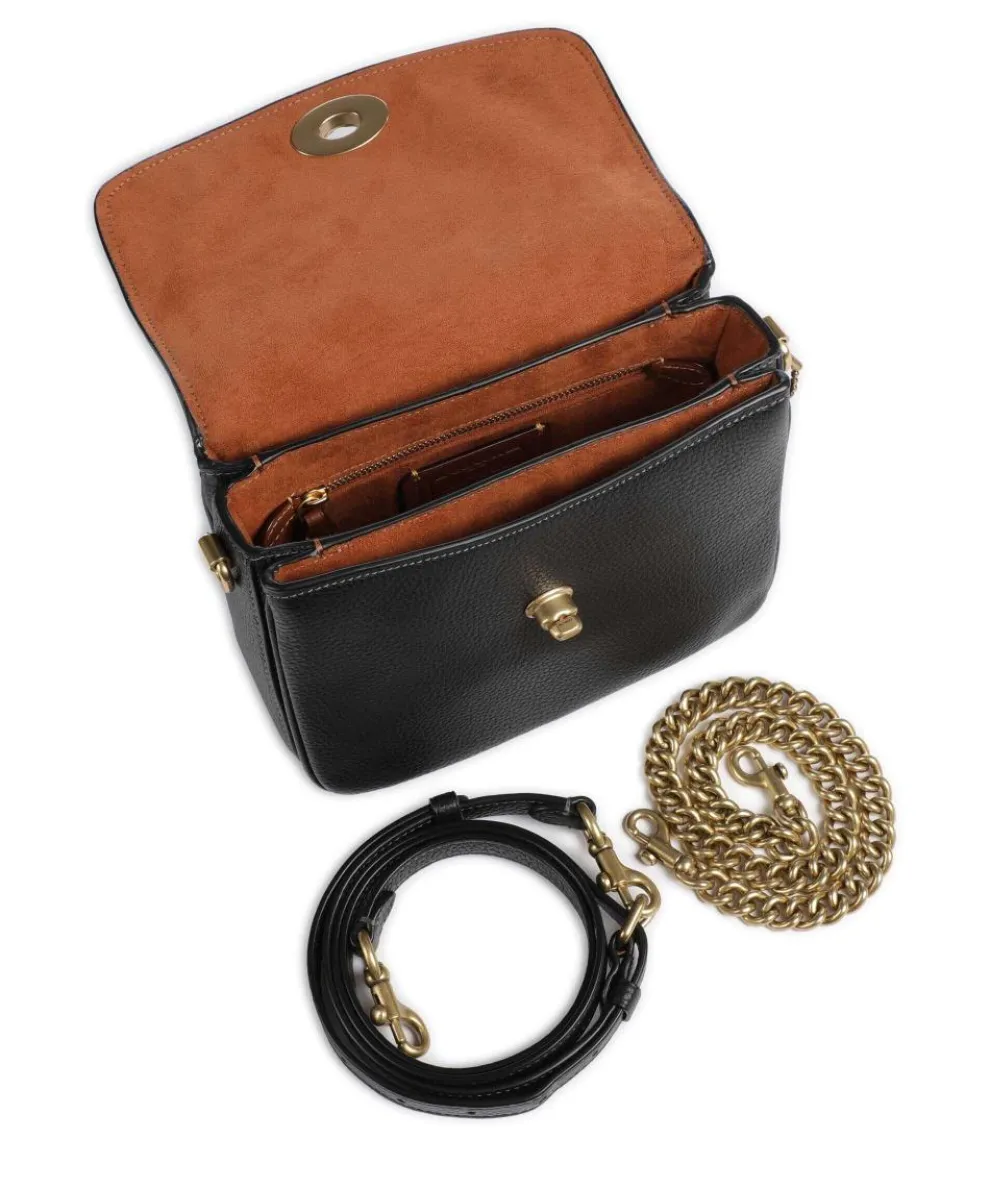 Cassie 19 Umhängetasche genarbtes Leder schwarz