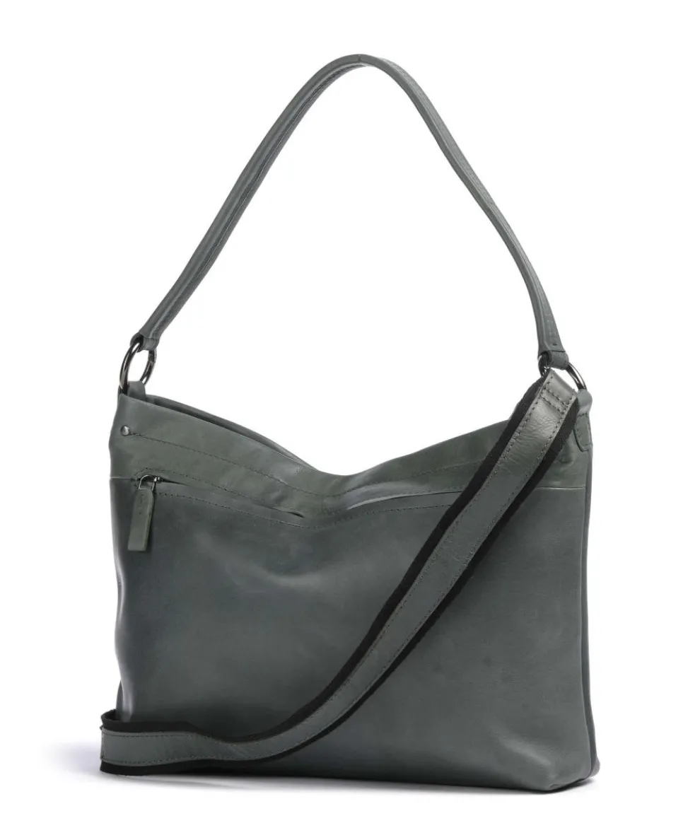 Caugio Beuteltasche fein genarbtes Rindsleder grün