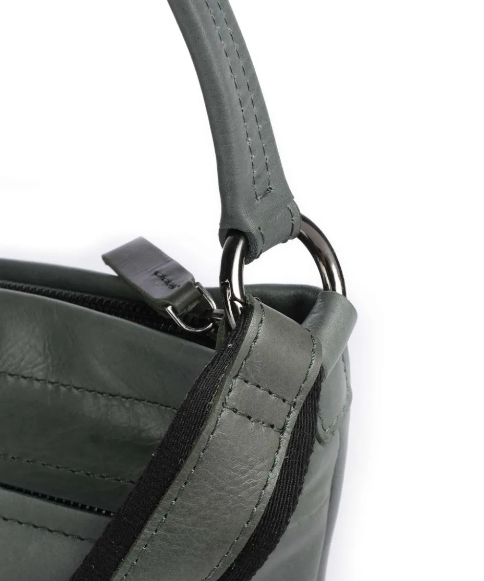 Caugio Beuteltasche fein genarbtes Rindsleder grün