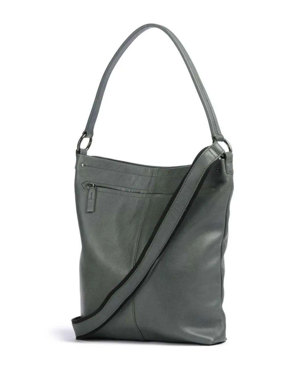 Caugio Beuteltasche fein genarbtes Rindsleder grün