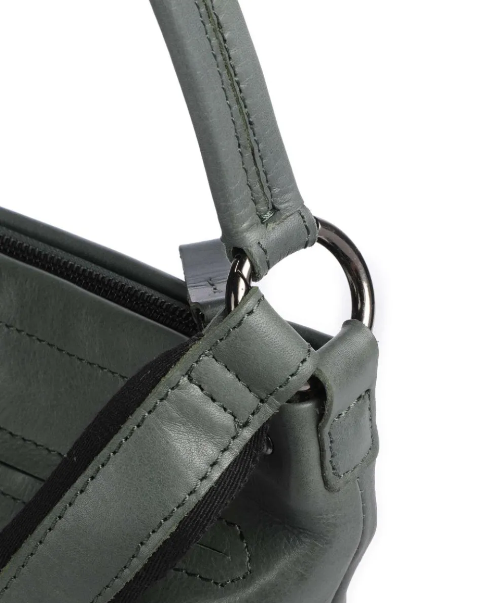 Caugio Beuteltasche fein genarbtes Rindsleder grün