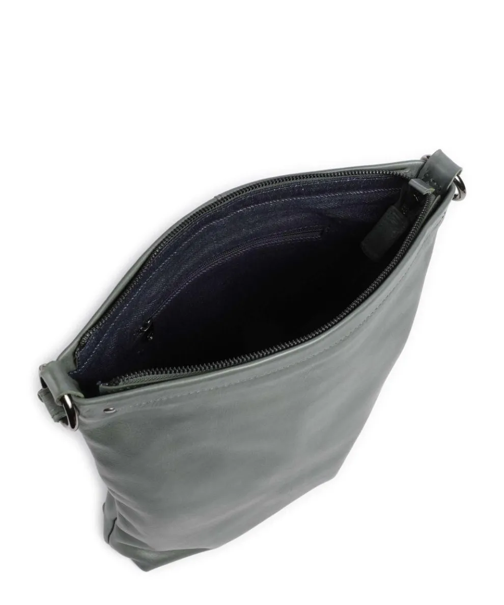 Caugio Beuteltasche fein genarbtes Rindsleder grün