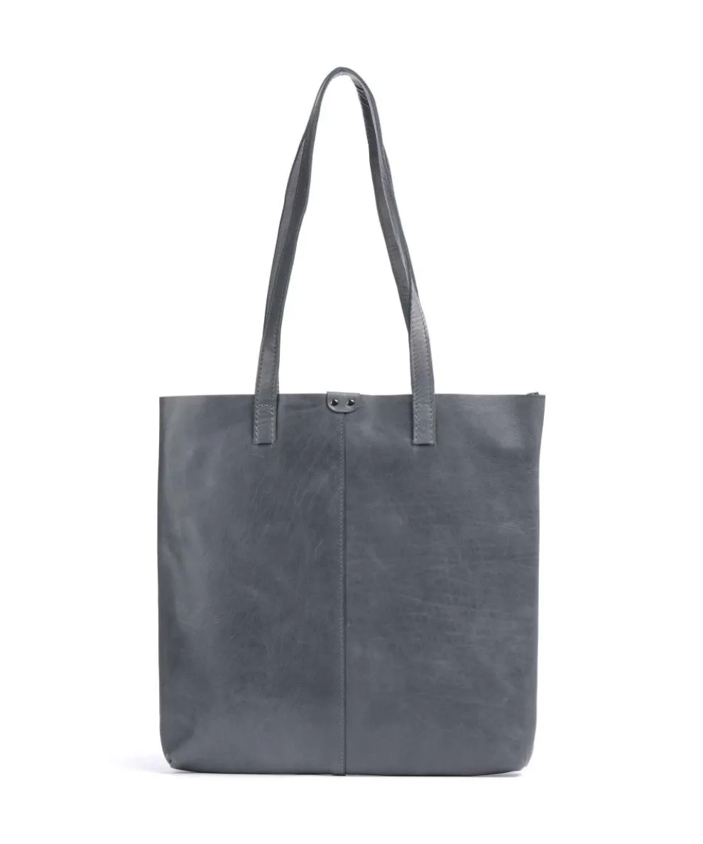 Caugio Shopper fein genarbtes Rindsleder blaugrau