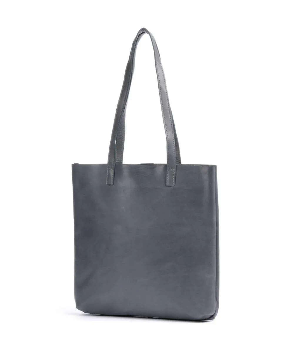 Caugio Shopper fein genarbtes Rindsleder blaugrau