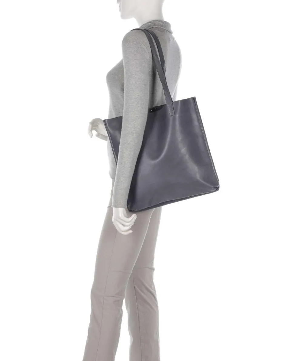Caugio Shopper fein genarbtes Rindsleder blaugrau