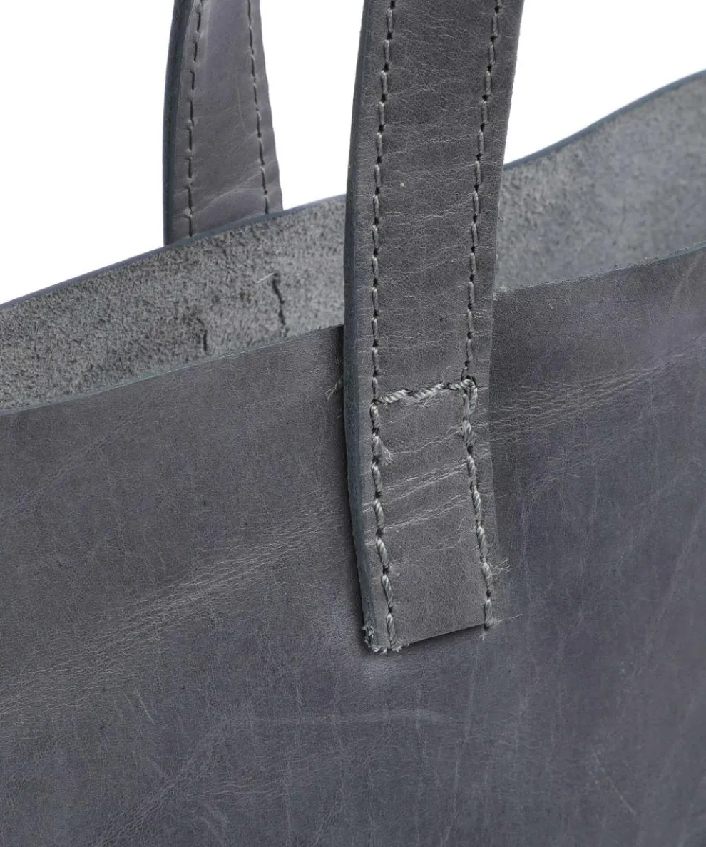 Caugio Shopper fein genarbtes Rindsleder blaugrau