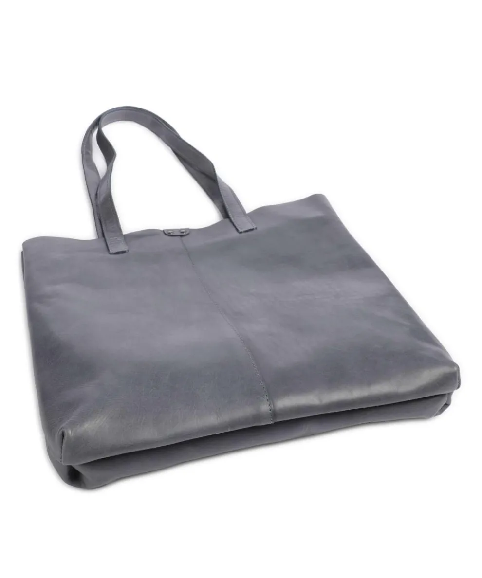 Caugio Shopper fein genarbtes Rindsleder blaugrau