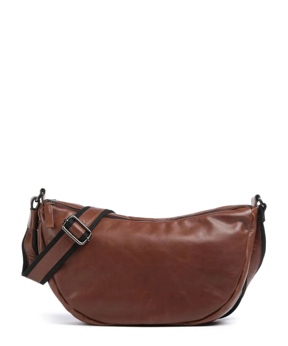 Caugio Umhängetasche fein genarbtes Rindsleder cognac