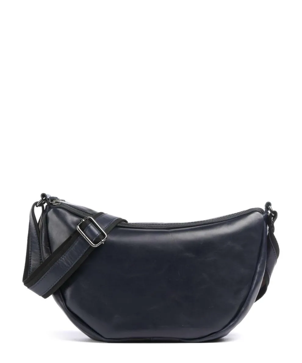 Caugio Umhängetasche fein genarbtes Rindsleder dunkelblau