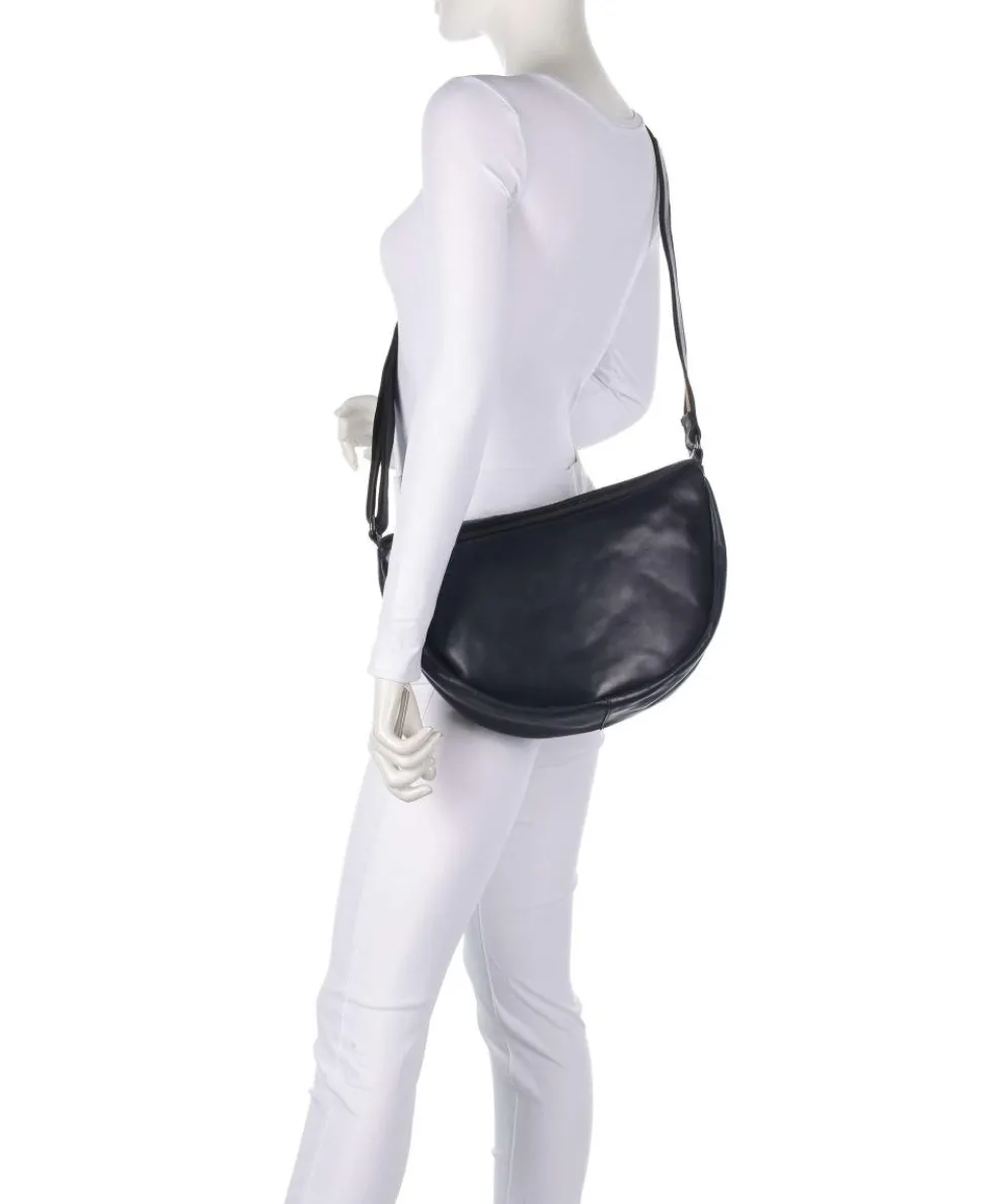 Caugio Umhängetasche fein genarbtes Rindsleder dunkelblau