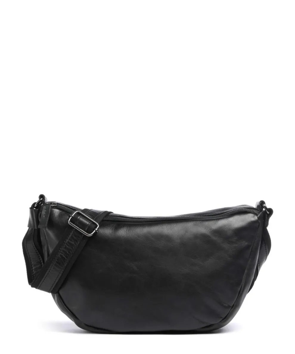 Caugio Umhängetasche fein genarbtes Rindsleder schwarz