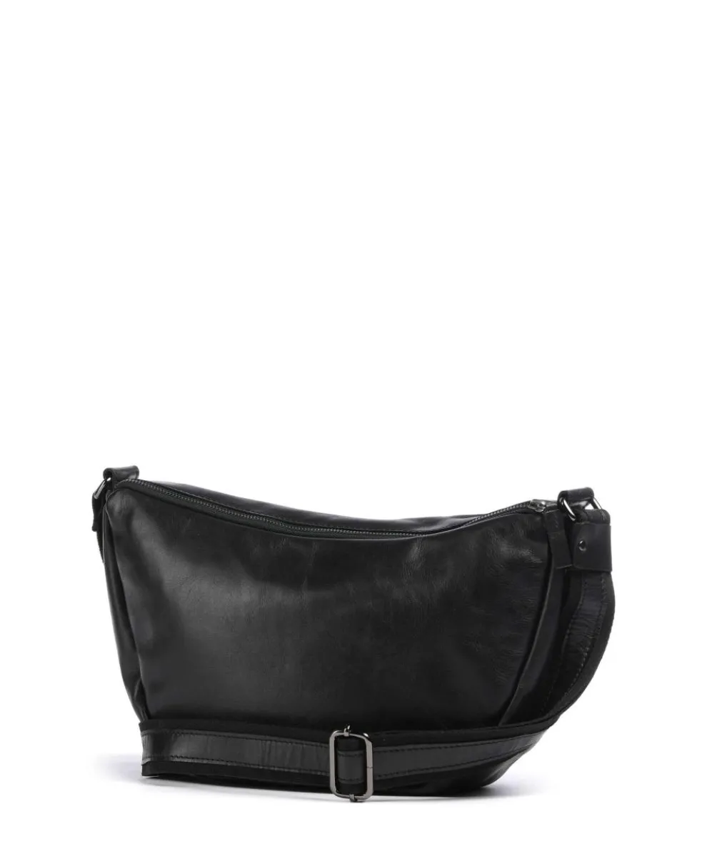 Caugio Umhängetasche fein genarbtes Rindsleder schwarz