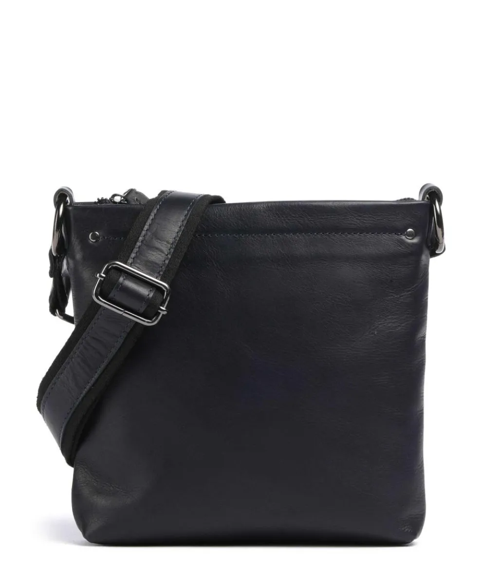 Caugio Umhängetasche fein genarbtes Rindsleder dunkelblau