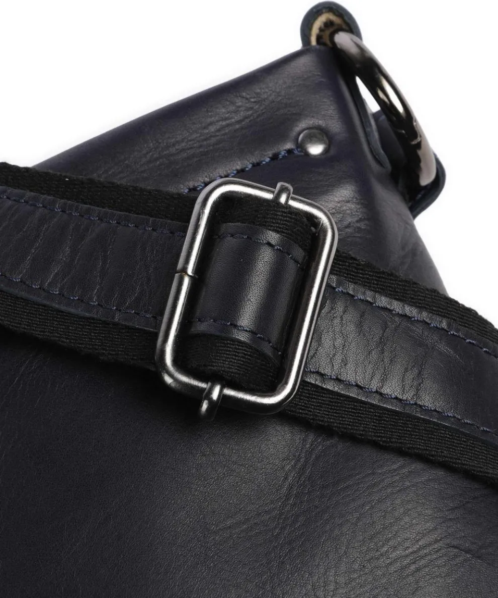 Caugio Umhängetasche fein genarbtes Rindsleder dunkelblau